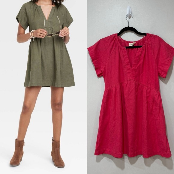 Universal thread linen blend mini dress Small - Picture 1 of 9